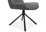 Drehbarer Esszimmer Stuhl Trafford hybrid Mikrostoff in 3 Farben Anthrazit Beige Grau