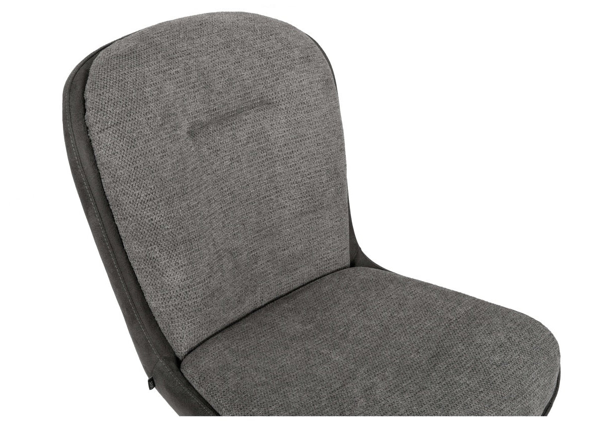 Drehbarer Esszimmer Stuhl Trafford hybrid Mikrostoff in 3 Farben Anthrazit Beige Grau