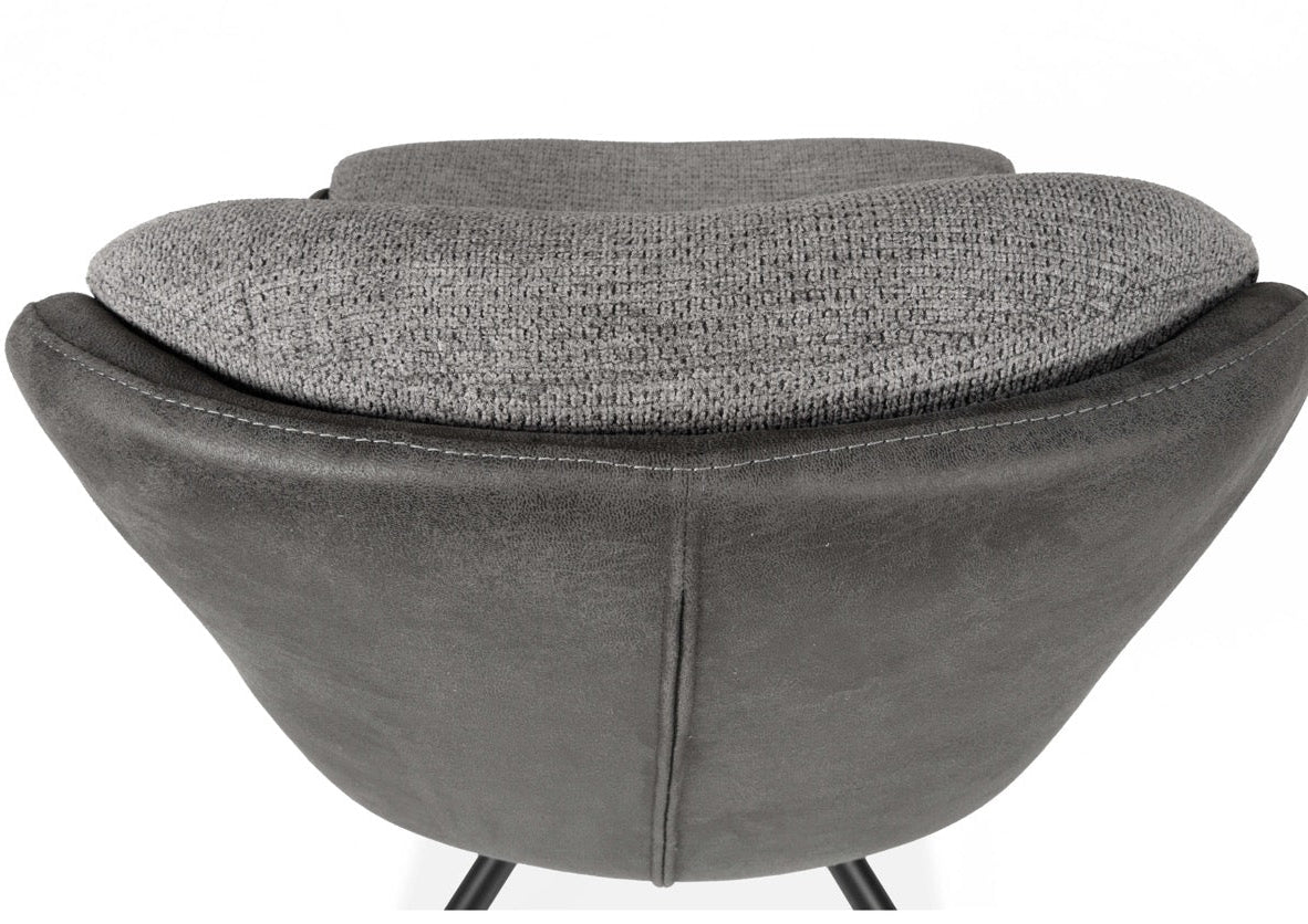Drehbarer Esszimmer Stuhl Trafford hybrid Mikrostoff in 3 Farben Anthrazit Beige Grau