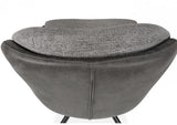 Drehbarer Esszimmer Stuhl Trafford hybrid Mikrostoff in 3 Farben Anthrazit Beige Grau