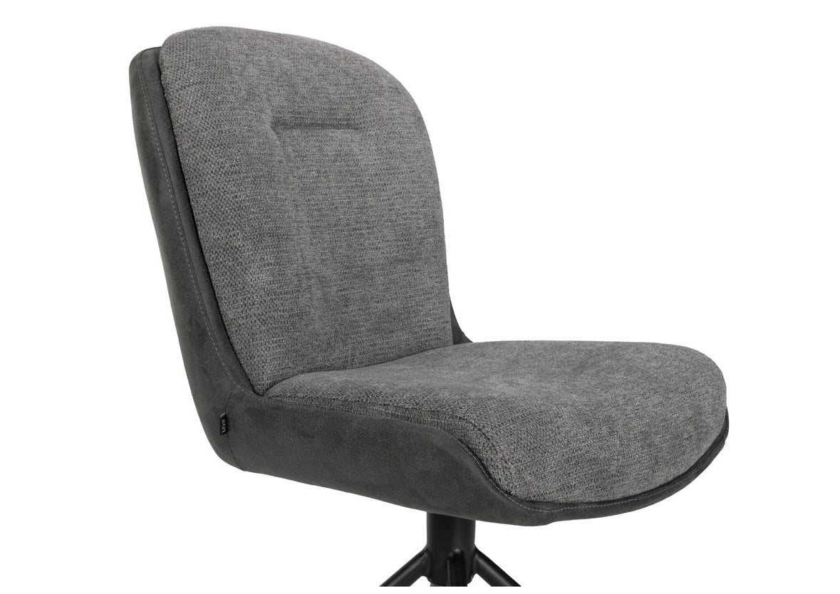 Drehbarer Esszimmer Stuhl Trafford hybrid Mikrostoff in 3 Farben Anthrazit Beige Grau