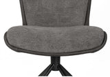 Drehbarer Esszimmer Stuhl Trafford hybrid Mikrostoff in 3 Farben Anthrazit Beige Grau
