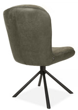 Drehbarer Esszimmer Stuhl Trafford hybrid Mikrostoff in 3 Farben Anthrazit Beige Grau