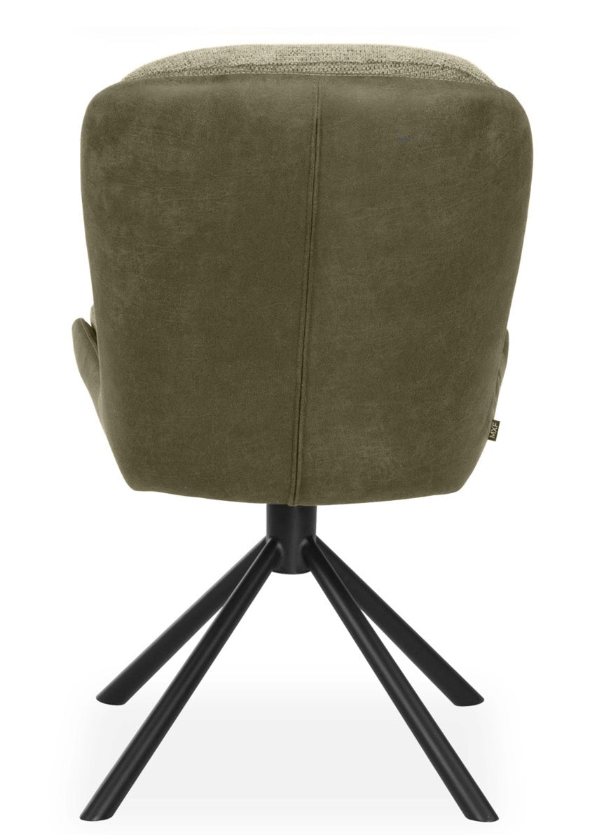 Drehbarer Esszimmer Stuhl Trafford hybrid Mikrostoff in 3 Farben Anthrazit Beige Grau