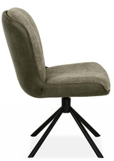 Drehbarer Esszimmer Stuhl Trafford hybrid Mikrostoff in 3 Farben Anthrazit Beige Grau