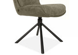 Drehbarer Esszimmer Stuhl Trafford hybrid Mikrostoff in 3 Farben Anthrazit Beige Grau