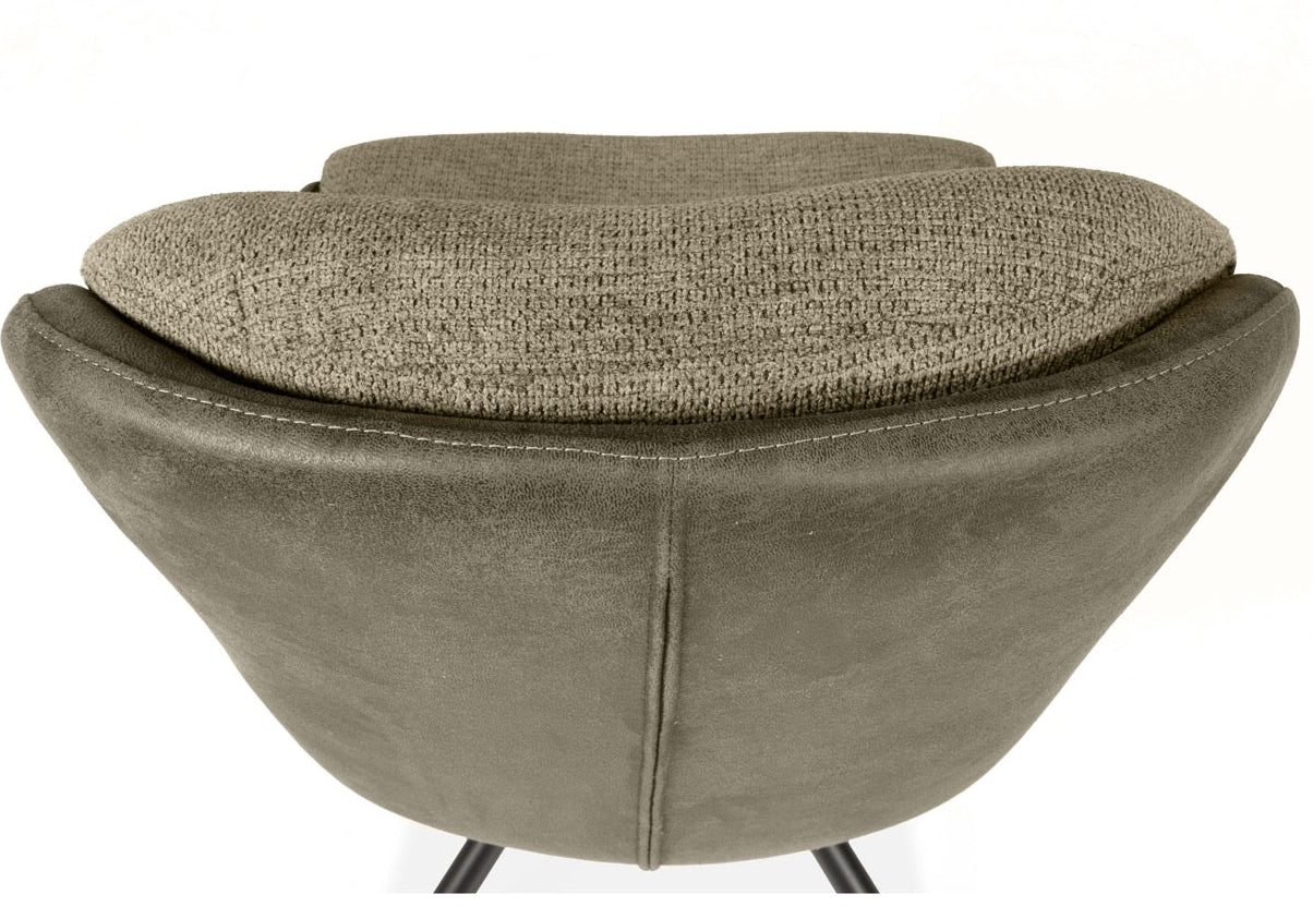 Drehbarer Esszimmer Stuhl Trafford hybrid Mikrostoff in 3 Farben Anthrazit Beige Grau