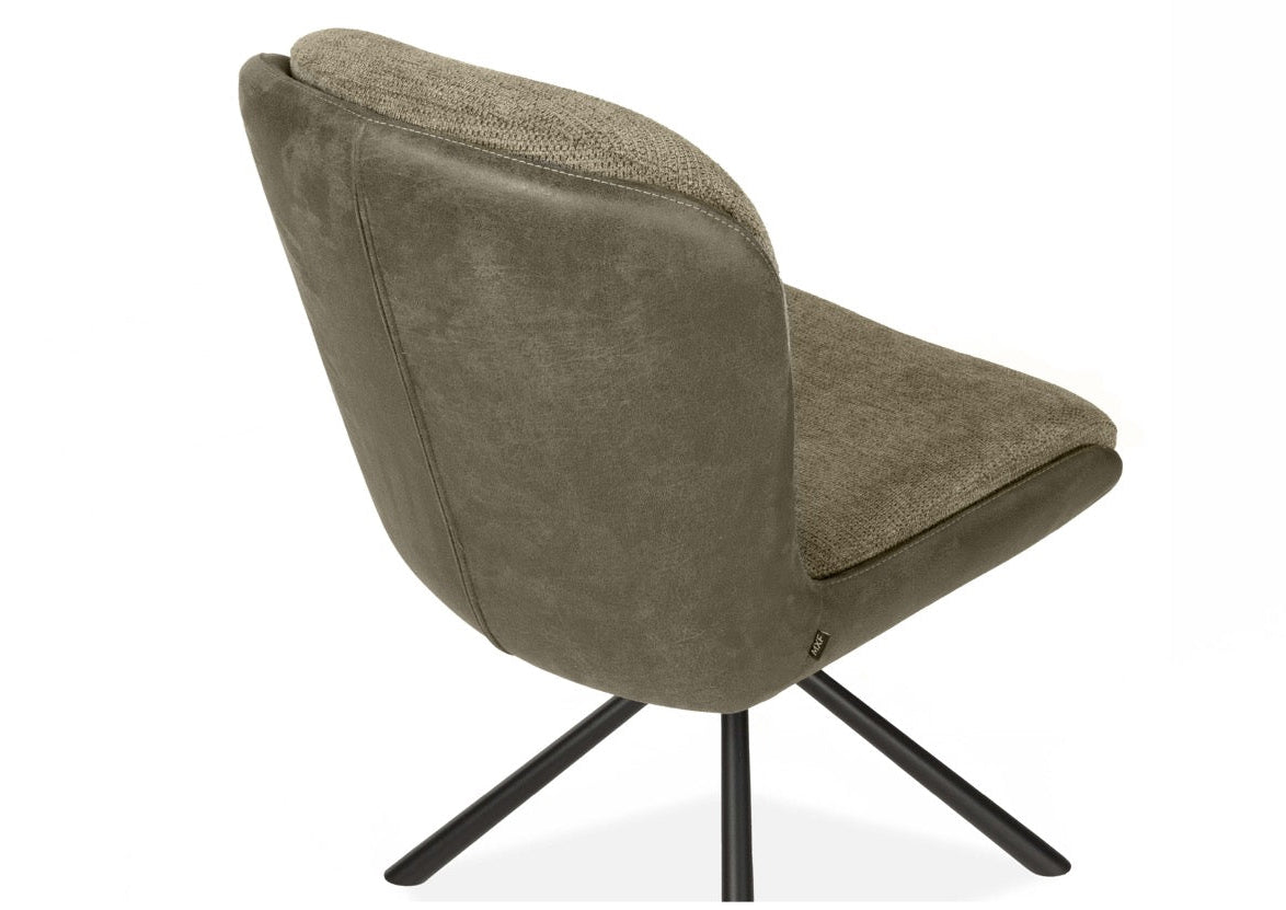 Drehbarer Esszimmer Stuhl Trafford hybrid Mikrostoff in 3 Farben Anthrazit Beige Grau