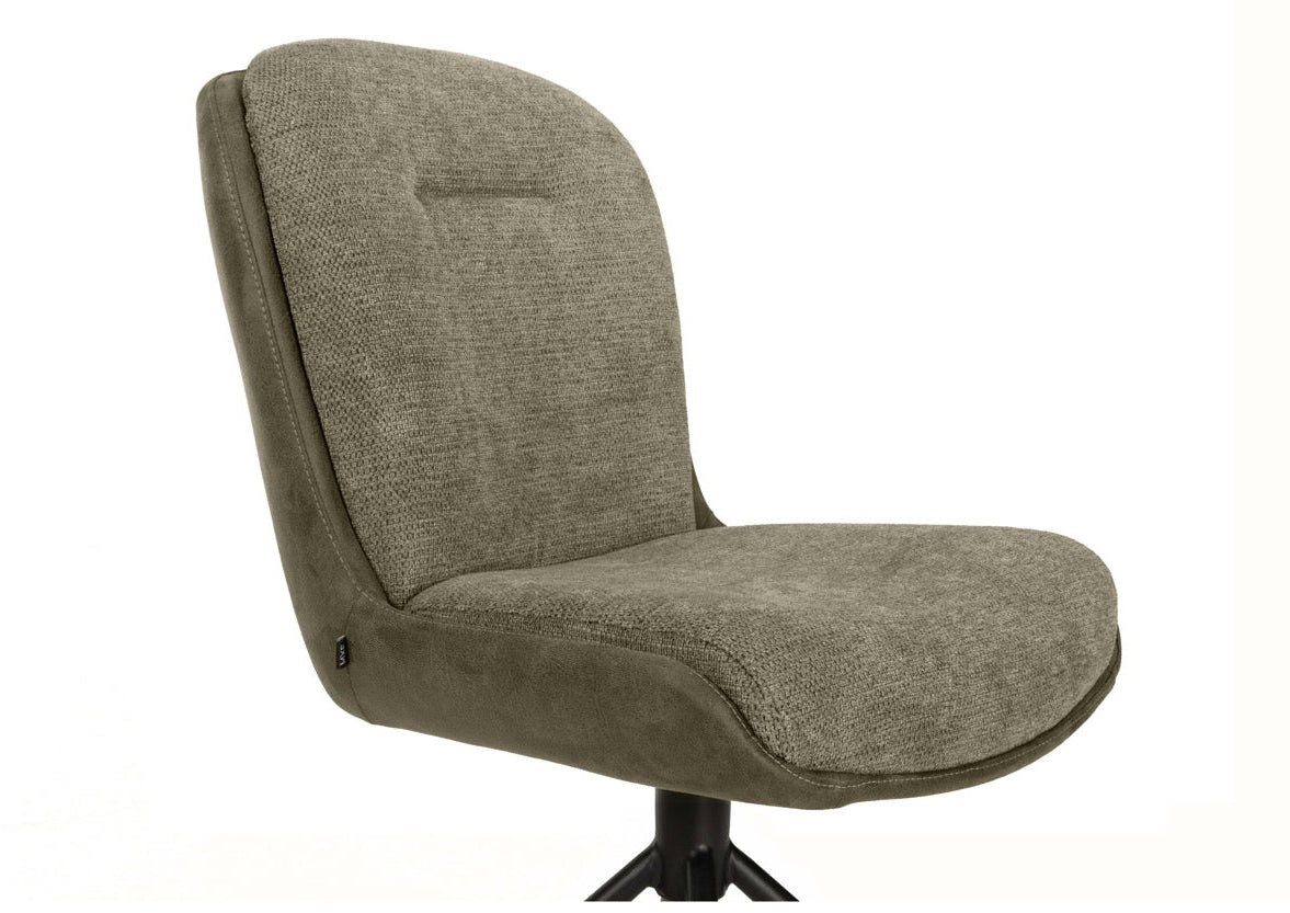 Drehbarer Esszimmer Stuhl Trafford hybrid Mikrostoff in 3 Farben Anthrazit Beige Grau