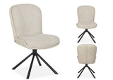 Drehbarer Esszimmer Stuhl Trafford hybrid Mikrostoff in 3 Farben Anthrazit Beige Grau