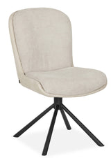 Drehbarer Esszimmer Stuhl Trafford hybrid Mikrostoff in 3 Farben Anthrazit Beige Grau