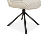 Drehbarer Esszimmer Stuhl Trafford hybrid Mikrostoff in 3 Farben Anthrazit Beige Grau