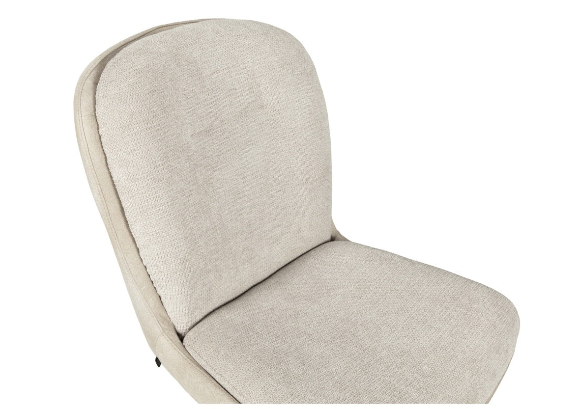Drehbarer Esszimmer Stuhl Trafford hybrid Mikrostoff in 3 Farben Anthrazit Beige Grau
