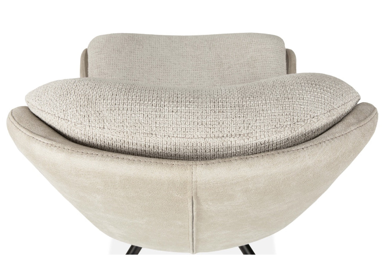Drehbarer Esszimmer Stuhl Trafford hybrid Mikrostoff in 3 Farben Anthrazit Beige Grau