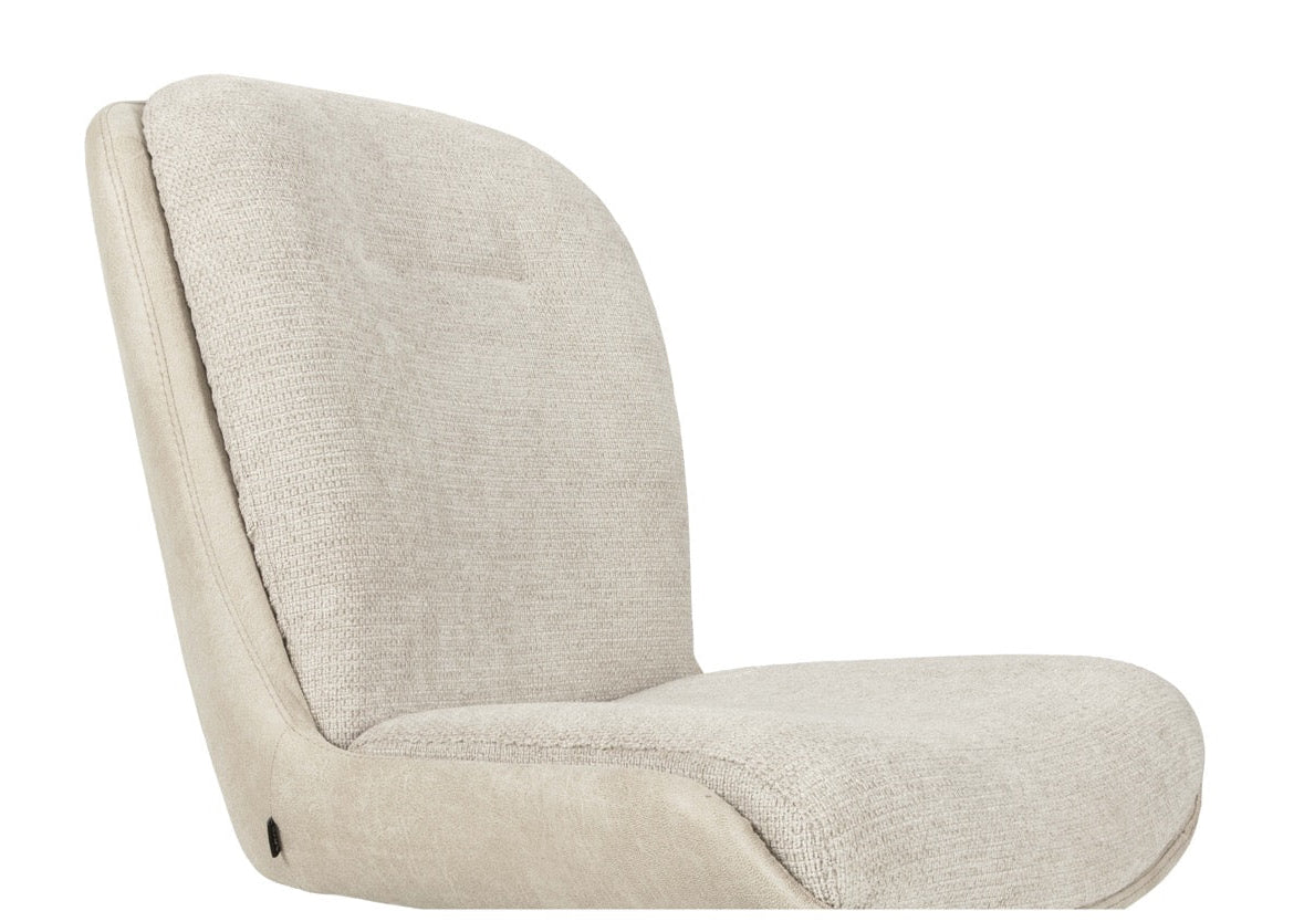 Drehbarer Esszimmer Stuhl Trafford hybrid Mikrostoff in 3 Farben Anthrazit Beige Grau