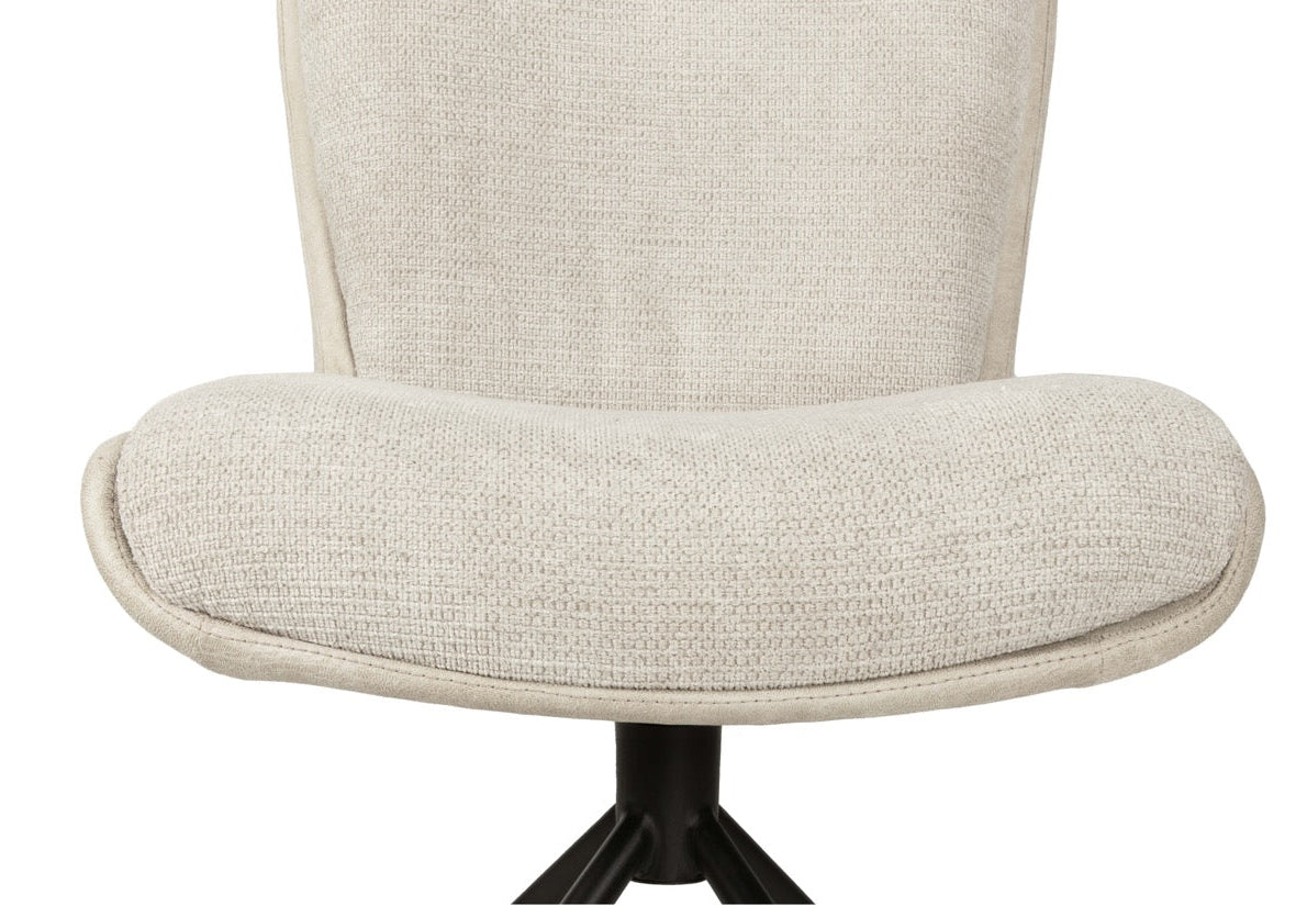 Drehbarer Esszimmer Stuhl Trafford hybrid Mikrostoff in 3 Farben Anthrazit Beige Grau