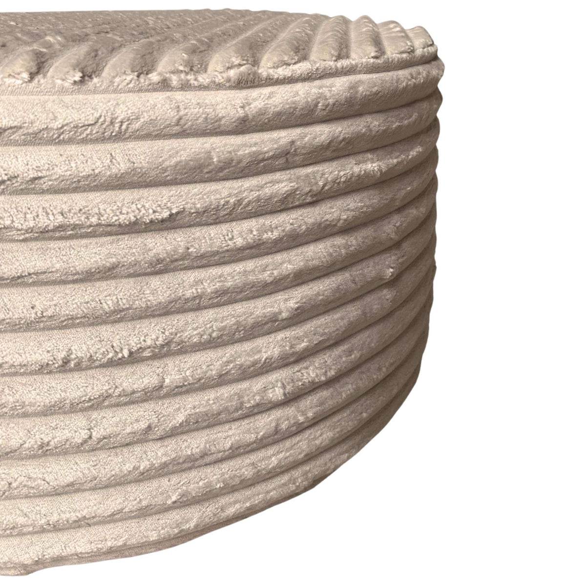 Hocker rund Beige 60 cm Tilia 03