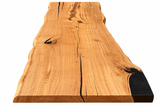 Esstisch Epoxidharz Unikat 320 cm Eiche aus einer Bohle mit Metallgestell