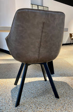 Lade das Bild in den Galerie-Viewer, Drehbarer Armlehnen Stuhl Ringo Kunstleder in 3 Farben Anthrazit Braun Cognac
