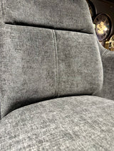 Armlehnen Stuhl Don Stoff in 3 Farben Ash-Grau Schwarz und Toffee-Beige