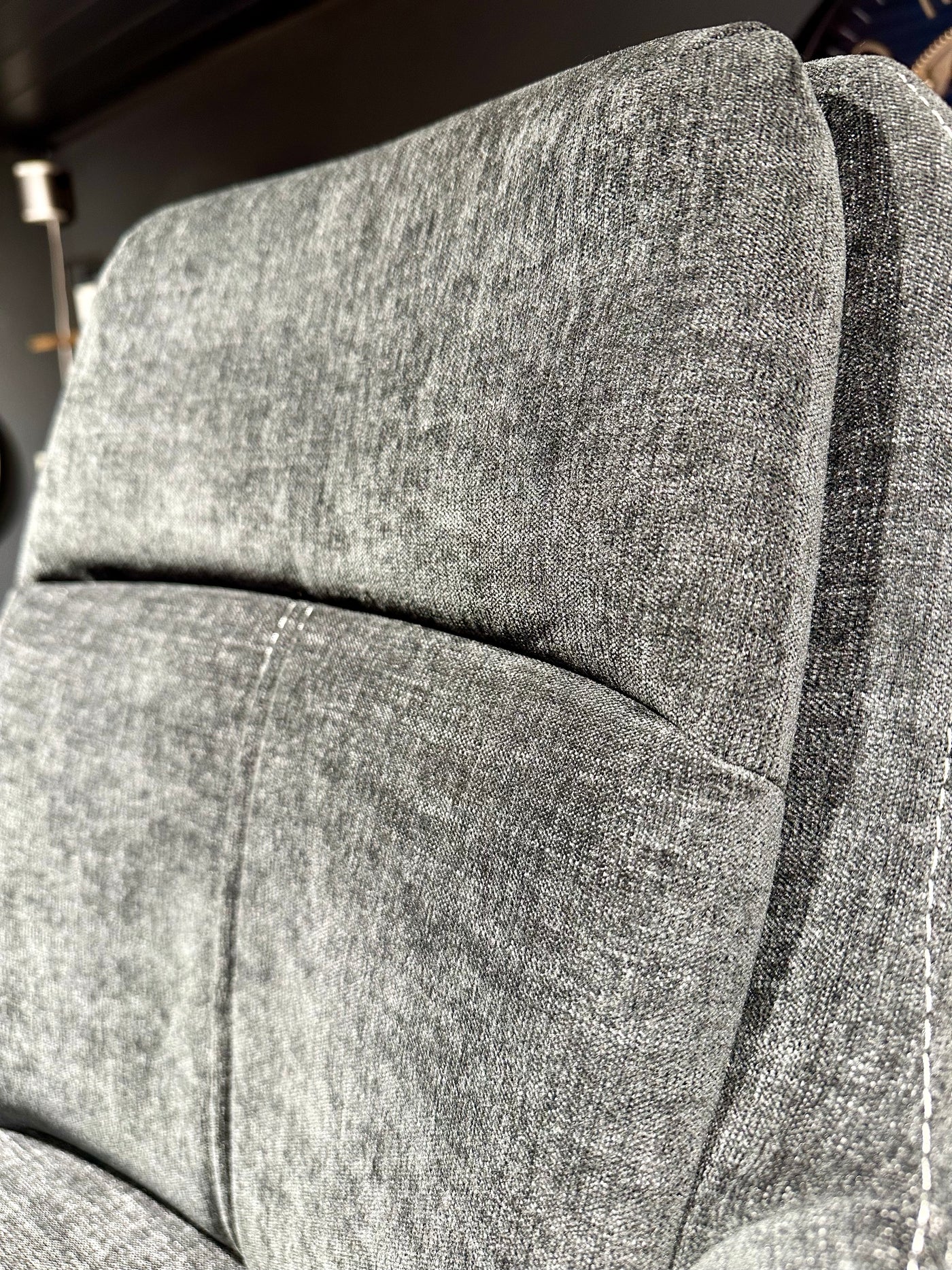 Armlehnen Stuhl Don Stoff in 3 Farben Ash-Grau Schwarz und Toffee-Beige