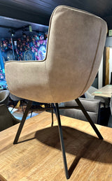 Armlehnenstuhl Macron in 3 Farben Mikrofaser Schalenstuhl Esszimmer