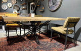 Table à manger Serang Teak 180 à 300 cm bois avec piètement filigrane Matrix Teck massif 6 tailles