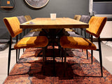 Table à manger Serang Teak 180 à 300 cm bois avec piètement filigrane Matrix Teck massif 6 tailles