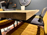 Plateau de table en teck Serang, bord droit de 5 cm, en 180, 200, 220, 240, 260, 280 et 300 cm