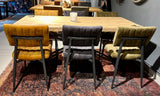 Table à manger Serang Teak 180 à 300 cm bois avec piètement filigrane Matrix Teck massif 6 tailles