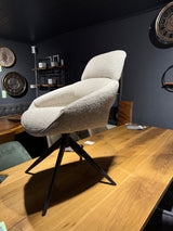 Drehbarer Esszimmer Stuhl Martin Mikrostoff in 4 Farben hellgrau beige taupe graugrün