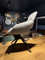 Drehbarer Esszimmer Stuhl Martin Mikrostoff in 4 Farben hellgrau beige taupe graugrün