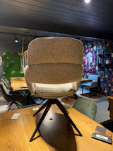 Drehbarer Esszimmer Stuhl Martin Mikrostoff in 4 Farben hellgrau beige taupe graugrün
