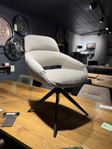 Drehbarer Esszimmer Stuhl Martin Mikrostoff in 4 Farben hellgrau beige taupe graugrün
