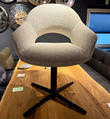 Drehbarer Esszimmer Stuhl Emily Mikrostoff in 3 Farben grau beige grün