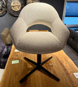 Drehbarer Esszimmer Stuhl Emily Mikrostoff in 3 Farben grau beige grün