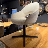 Drehbarer Esszimmer Stuhl Emily Mikrostoff in 3 Farben grau beige grün