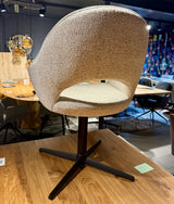 Drehbarer Esszimmer Stuhl Emily Mikrostoff in 3 Farben grau beige grün