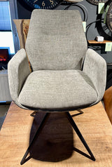 Drehbarer Esszimmer Stuhl Pueblo Mikrostoff in 3 Farben Schwarz-Anthrazit Silbergrau Beige