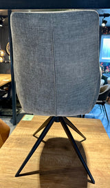 Drehbarer Esszimmer Stuhl Pueblo Mikrostoff in 3 Farben Schwarz-Anthrazit Silbergrau Beige