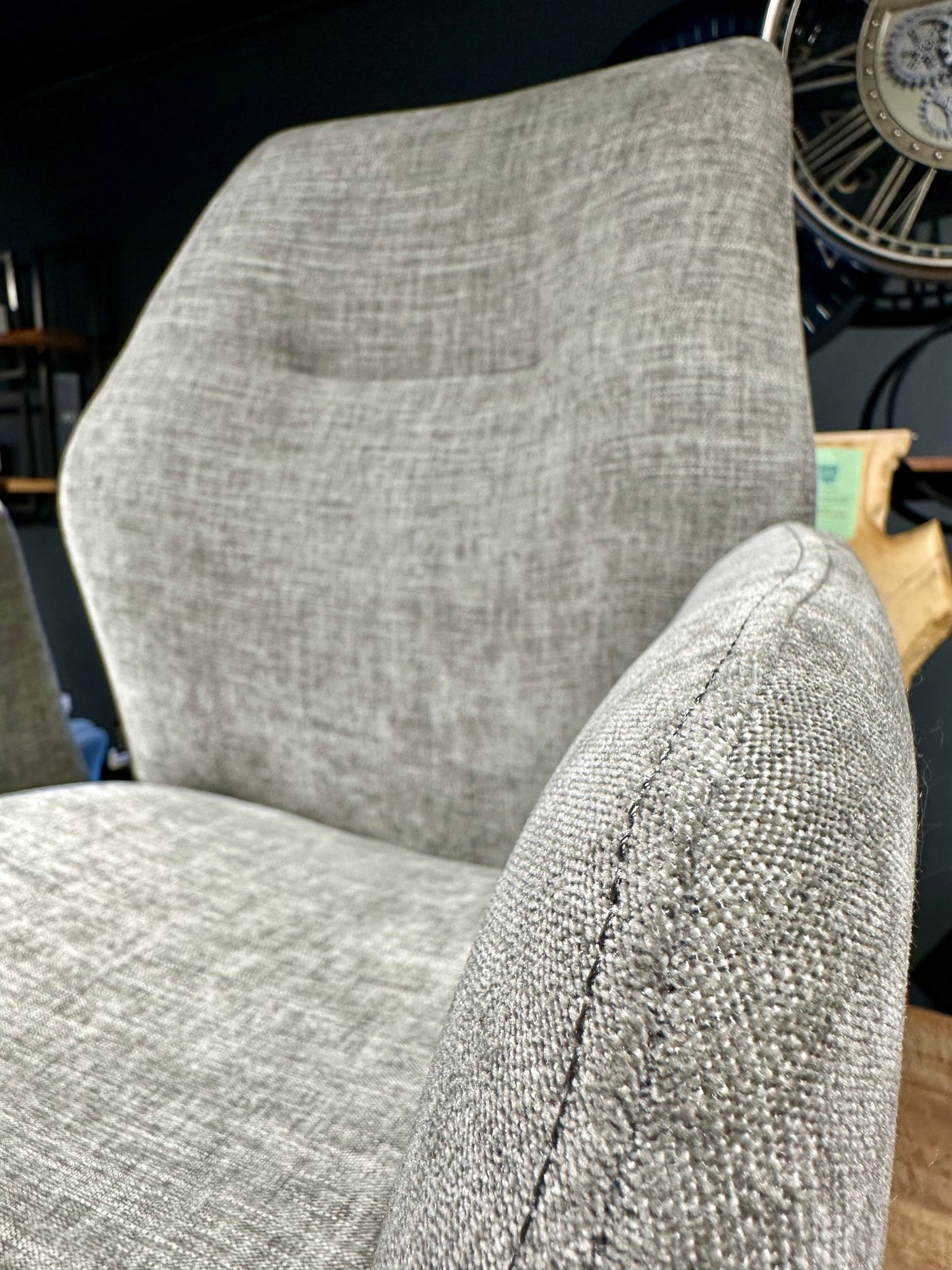 Drehbarer Esszimmer Stuhl Pueblo Mikrostoff in 3 Farben Schwarz-Anthrazit Silbergrau Beige