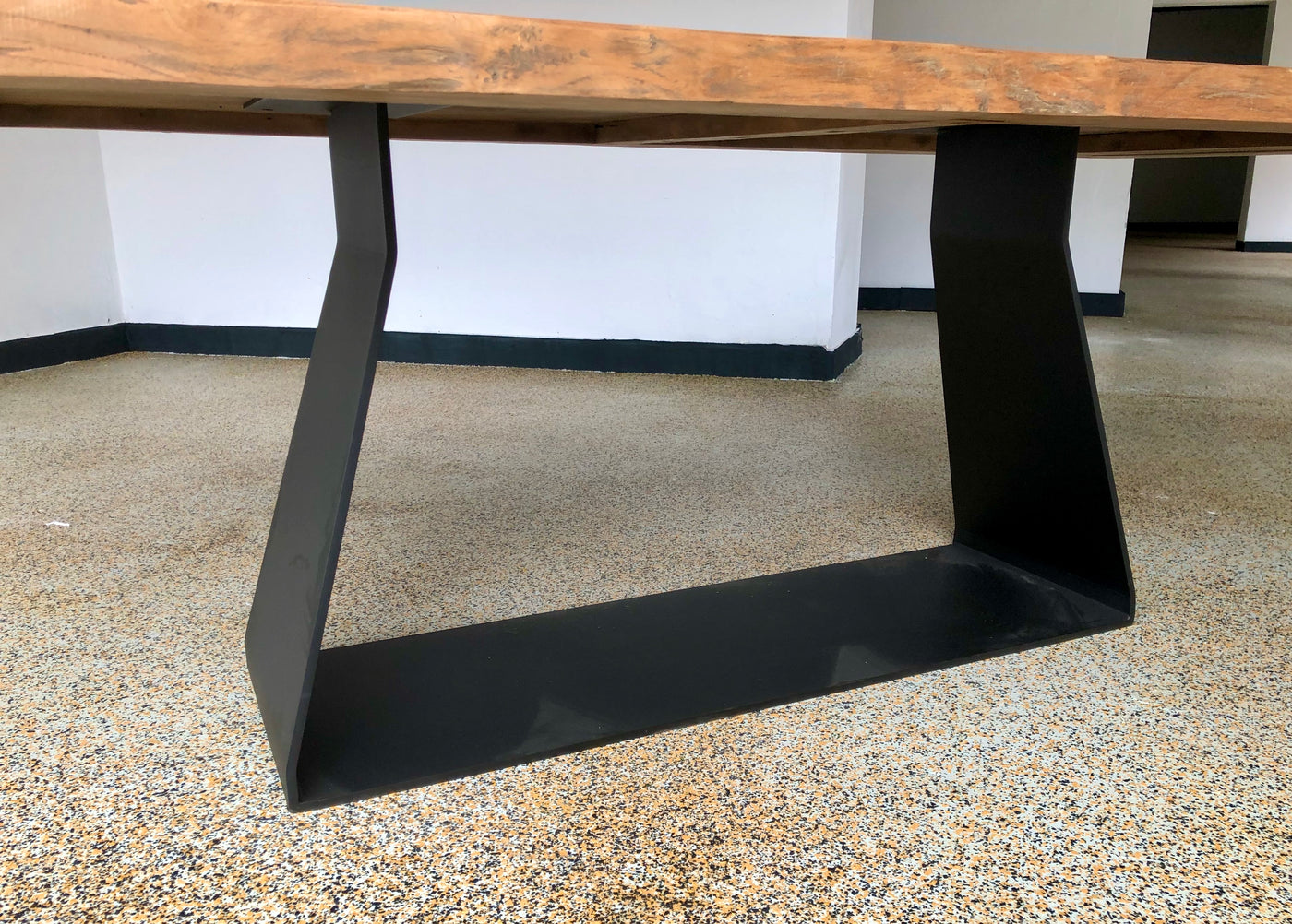 Wang Tischgestell zentrales Tischbein Metall schwarz pulverbeschichtet