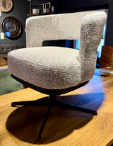360 Grad Drehbarer Esszimmer Stuhl Brillant Webstoff in 3 Farben lichtgrau beige hellbraun