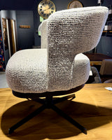 360 Grad Drehbarer Esszimmer Stuhl Brillant Webstoff in 3 Farben lichtgrau beige hellbraun