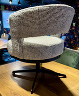 360 Grad Drehbarer Esszimmer Stuhl Brillant Webstoff in 3 Farben lichtgrau beige hellbraun