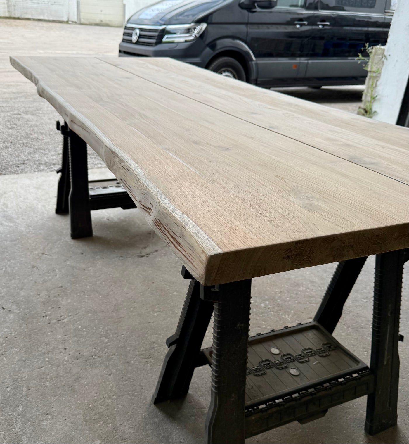Outdoor Design 250 cm Table de jardin en teck avec plateau et joint de dilatation