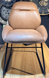 Design Armlehnen Stuhl Cart Echt Leder in 34 Farben und 3 Gestellvarianten Drehbarer Lederstuhl
