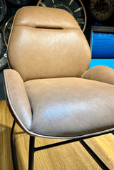 Design Armlehnen Stuhl Cart Echt Leder in 34 Farben und 3 Gestellvarianten Drehbarer Lederstuhl