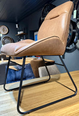 Design Armlehnen Stuhl Cart Echt Leder in 34 Farben und 3 Gestellvarianten Drehbarer Lederstuhl