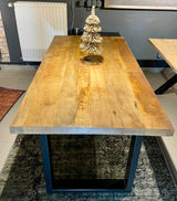 Mangoholz Tischplatte Mumbai Gerade Kante 6cm in 160 180 200 220 240 und 260 cm